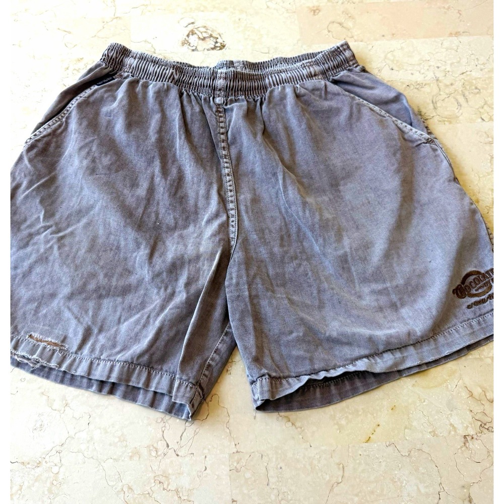 Crazy Shirts Hawaiian Original Men's M Chocolate Shorts Drawstring Pockets Logo